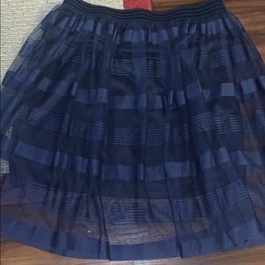 Blue stripe mesh dress